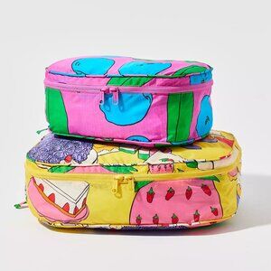 NWT Baggu Packing Cube Set - Still Life (Apples & Bananas, Patisserie)